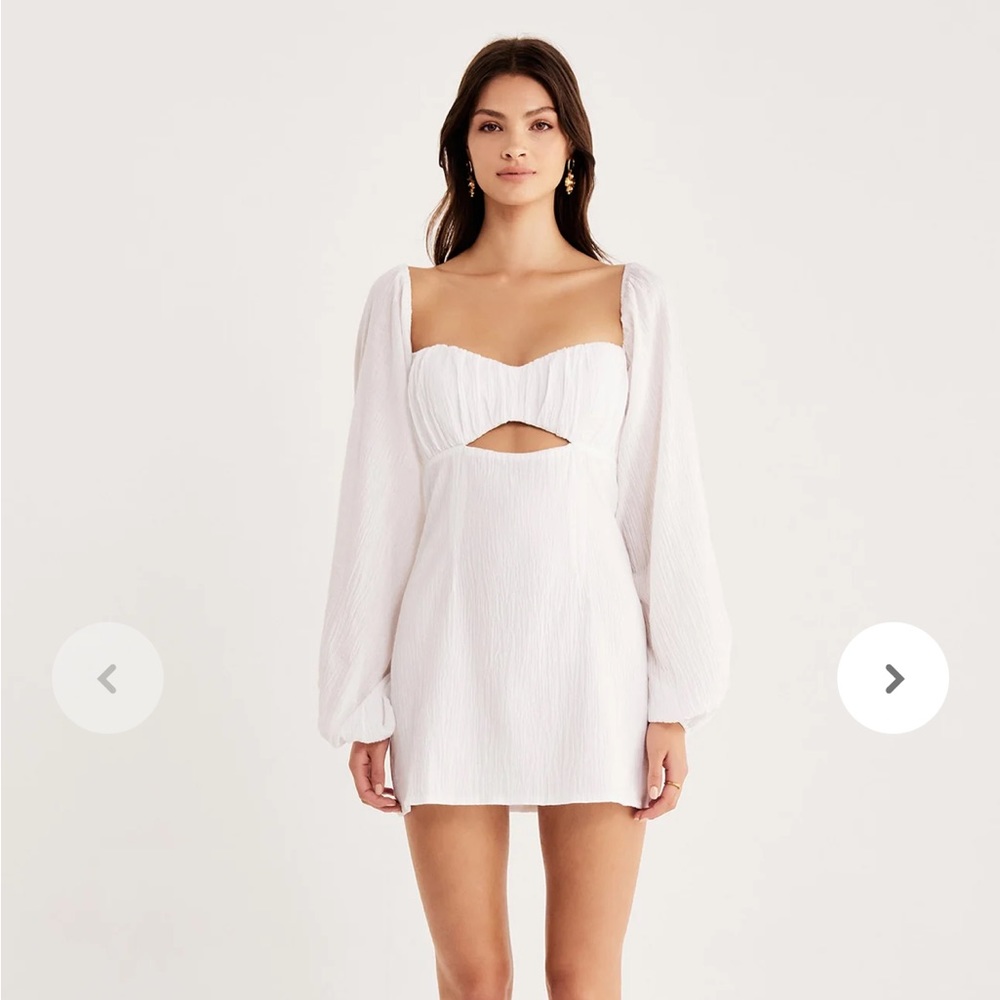 Brand new white mini long sleeve dress